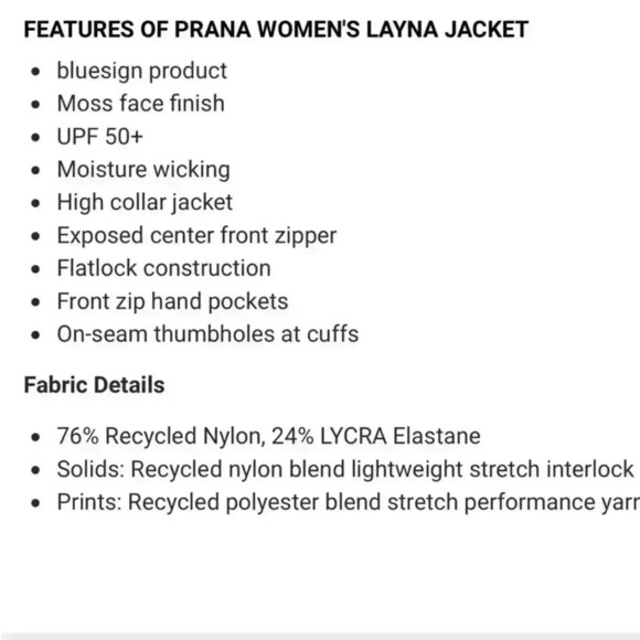 PRANA Layna Black Camouflage Full Zip Relaxed Fit Jacket Womens Size S - Picture 8 of 8